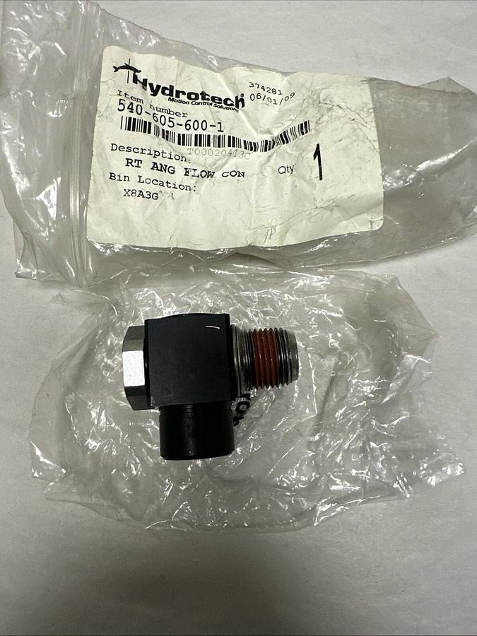 Used Hydrotech,540-605-600-1,Right Angle Flow Control