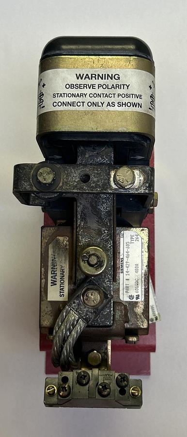 Used SIEMENS,14-429-464-605,CONTACTOR 600VDC 400A