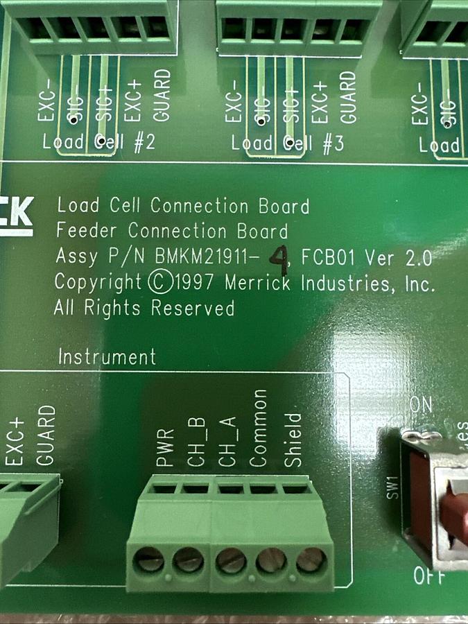 Used Merrick,BMKM21911-4,Load Cell Connection Board