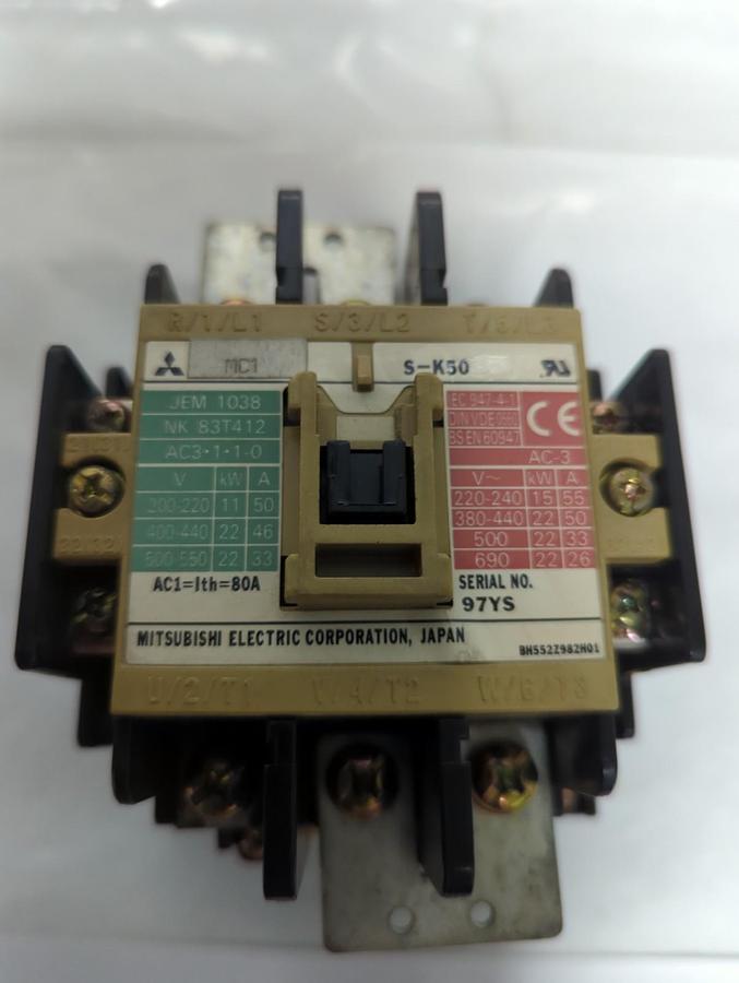 Used MITSUBISHI,S-K50,MAGNETIC CONTACTOR PRE-OWNED