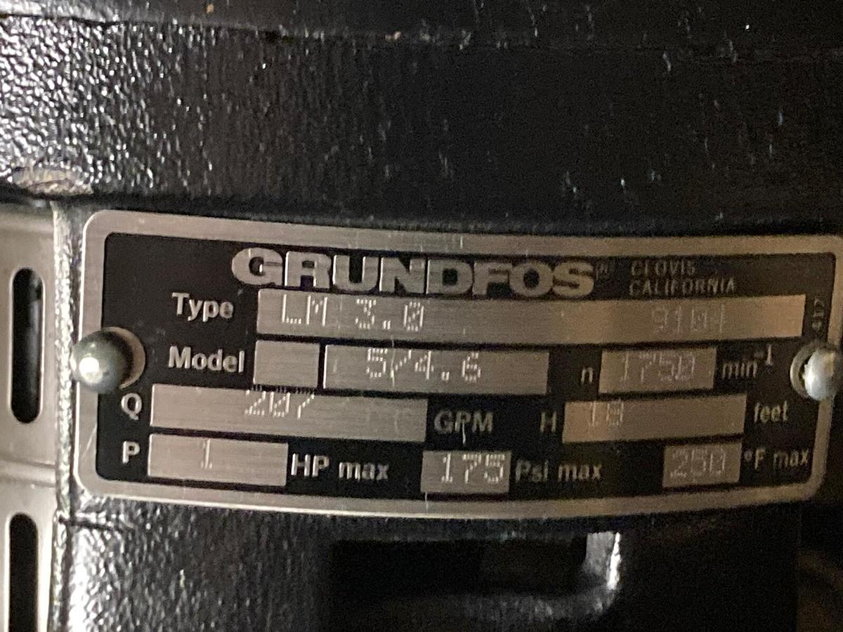 GRUNDFOS,LM-3.0,CIRCULATOR PUMP 207GPM 1HP 1725RPM 3PH