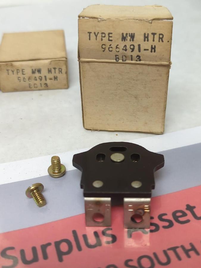WESTINGHOUSE,966 491-H,TYPE MW OVERLOAD THERMAL HEATER RELAY LOT OF 3 NOS