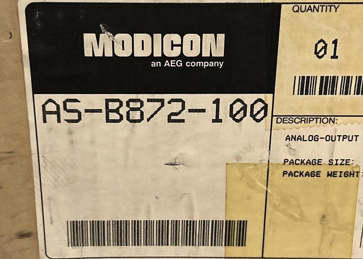 Used MODICON,AS-B872-100,ANALOG OUTPUT MODULE NOS
