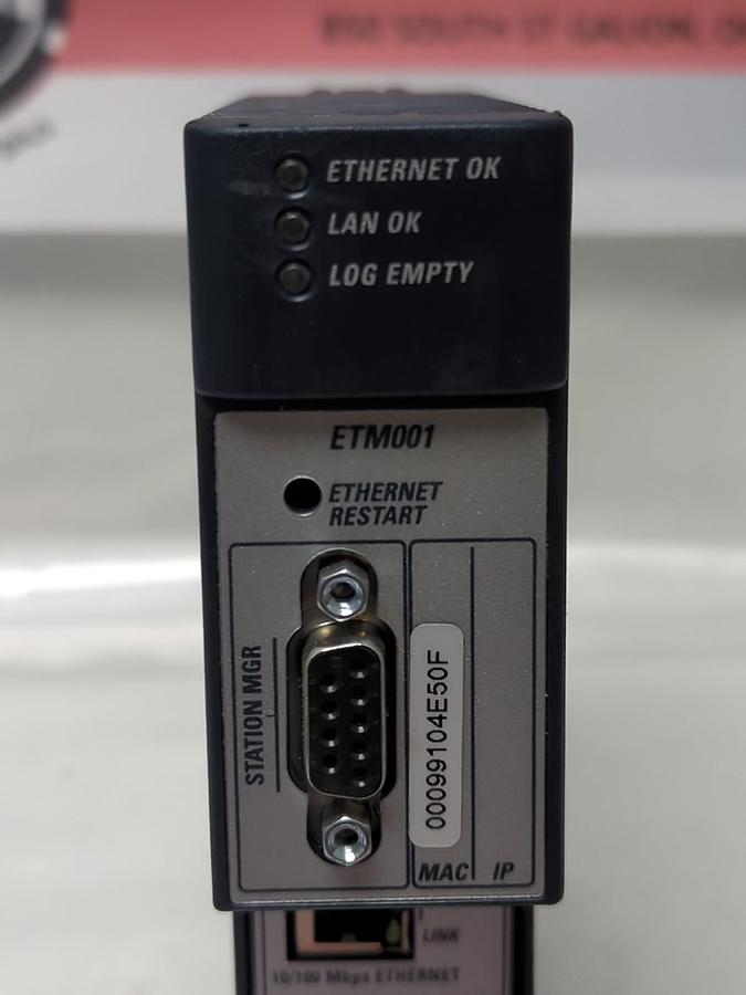Used GE FANUC,IC695ETM001-ER,RX3i ETHERNET MODULE 10/100BITS W/SWITCH PRE-OWNED