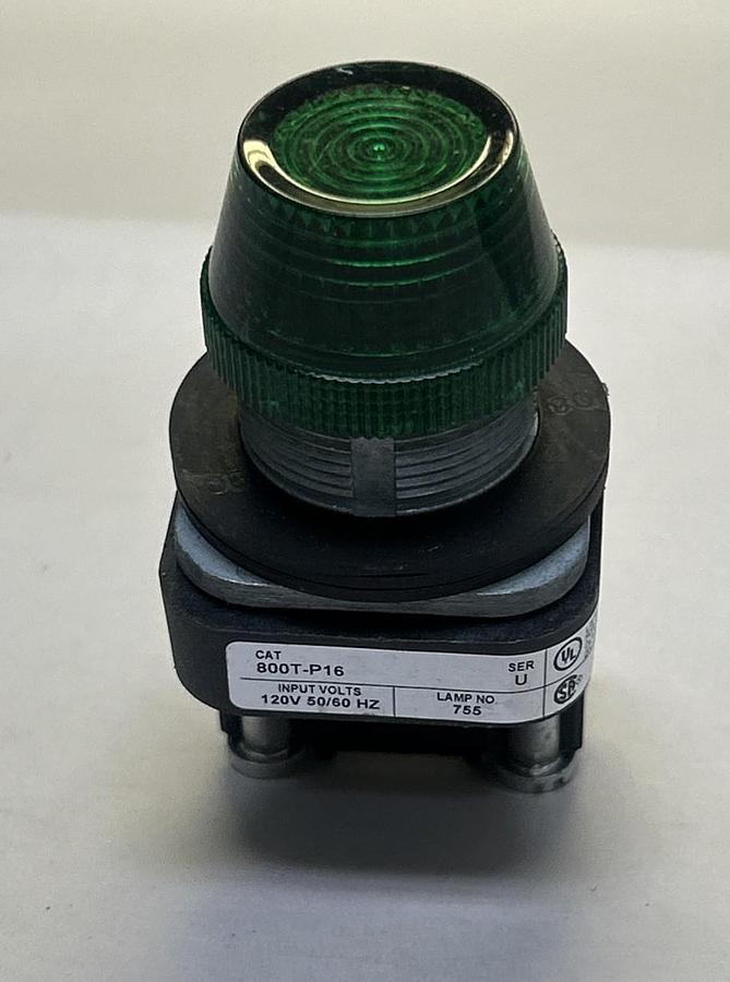 ALLEN BRADLEY,800T-P16,GREEN PILOT LIGHT NOS
