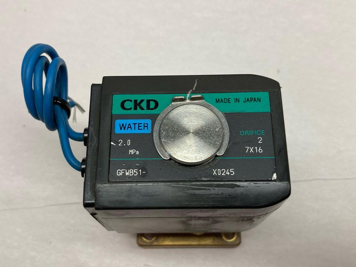 CKD,Model GFWB51-X0245,Solenoid Valve 2.0 MPa Water