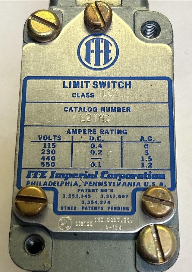 Used ITE,L21MC,LIMIT SWITCH