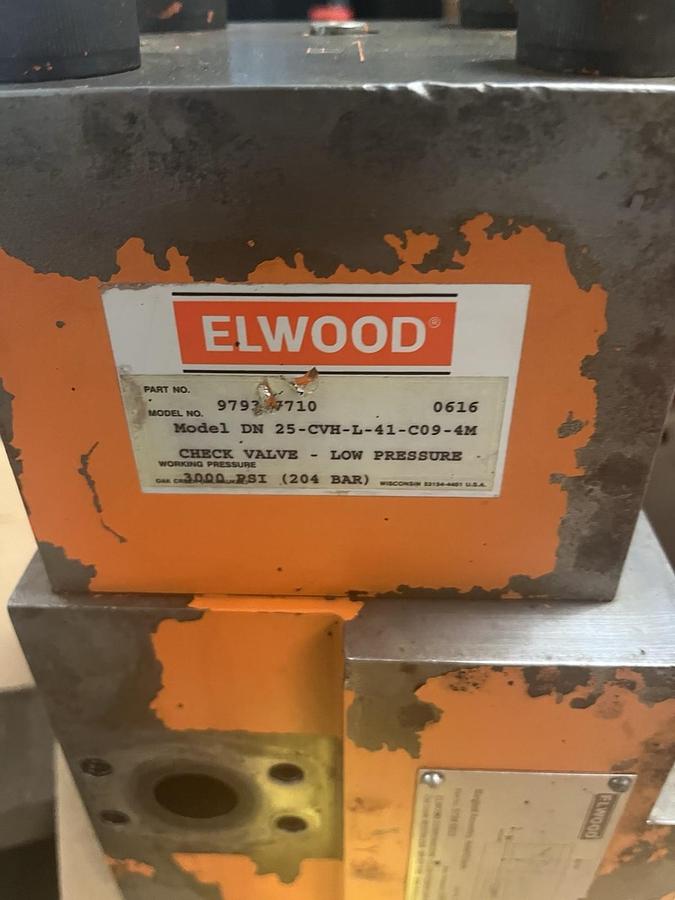 Used ELWOOD,DN-25-CVH-L-41-C09-4M,HYDRAULIC CHECK VALVE