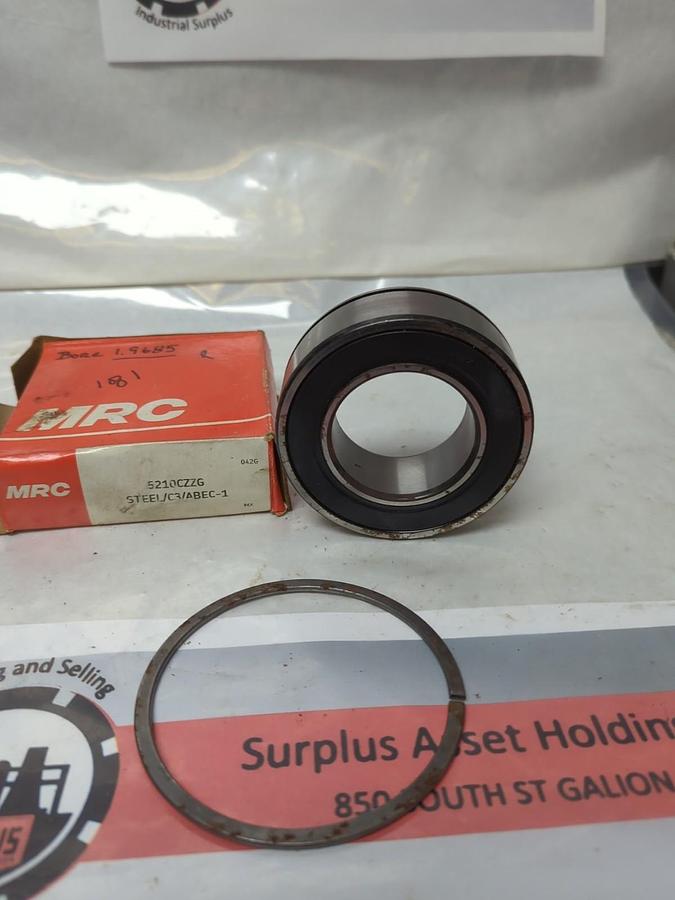Used MRC,5210CZZG,BALL BEARING WITH SNAP RING PRE-OWNED