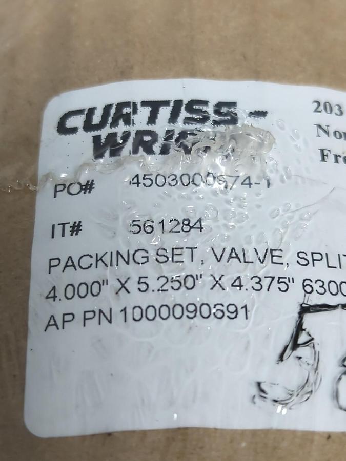 CURTISS WRIGHT,561284,PACKING SET VALVE SPLIT RING 4X5.25X4.375 INCH