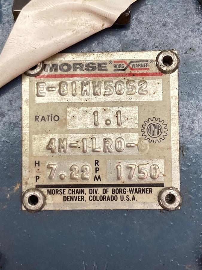 Used Morse,4N-1LR0-6,Bevel Gear Reducer