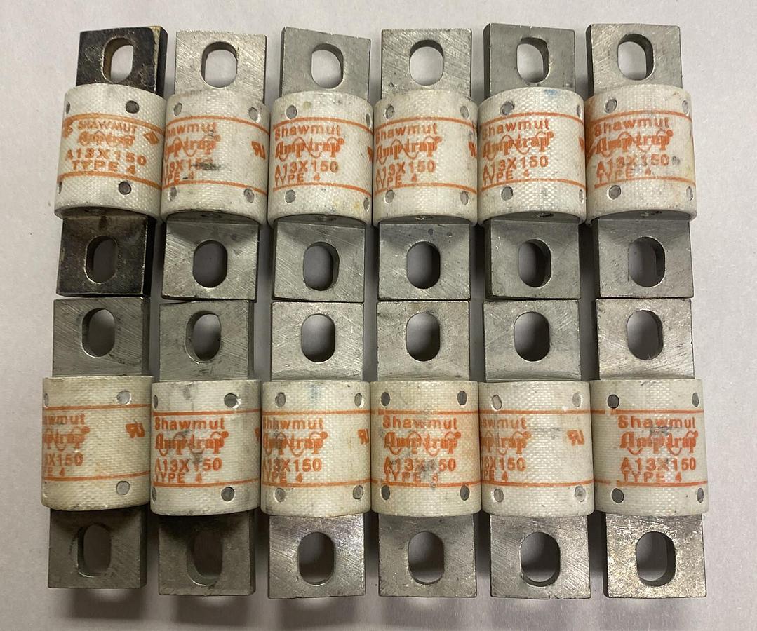 FERRAZ SHAWMUT,A13X150,FUSE 150 AMP LOT OF 12 NEW NO BOX