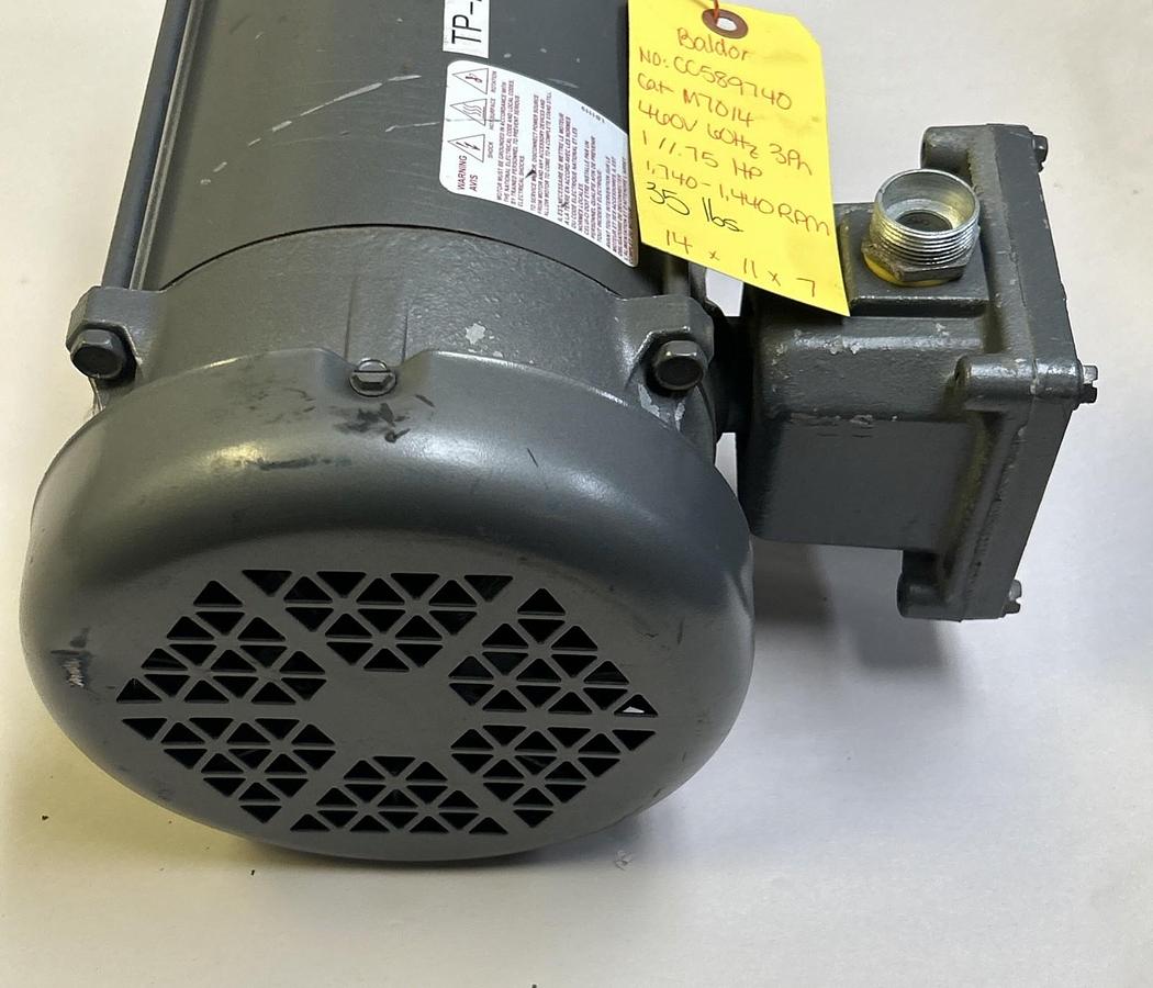 Used BALDOR,M7014,AC MOTOR 1HP 230/460V 1740RPM 3PH 56 FRAME
