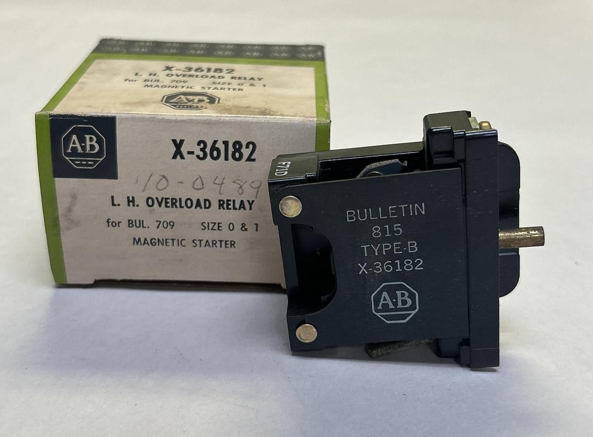 ALLEN BRADLEY,X-36182,LH OVERLOAD RELAY NOS