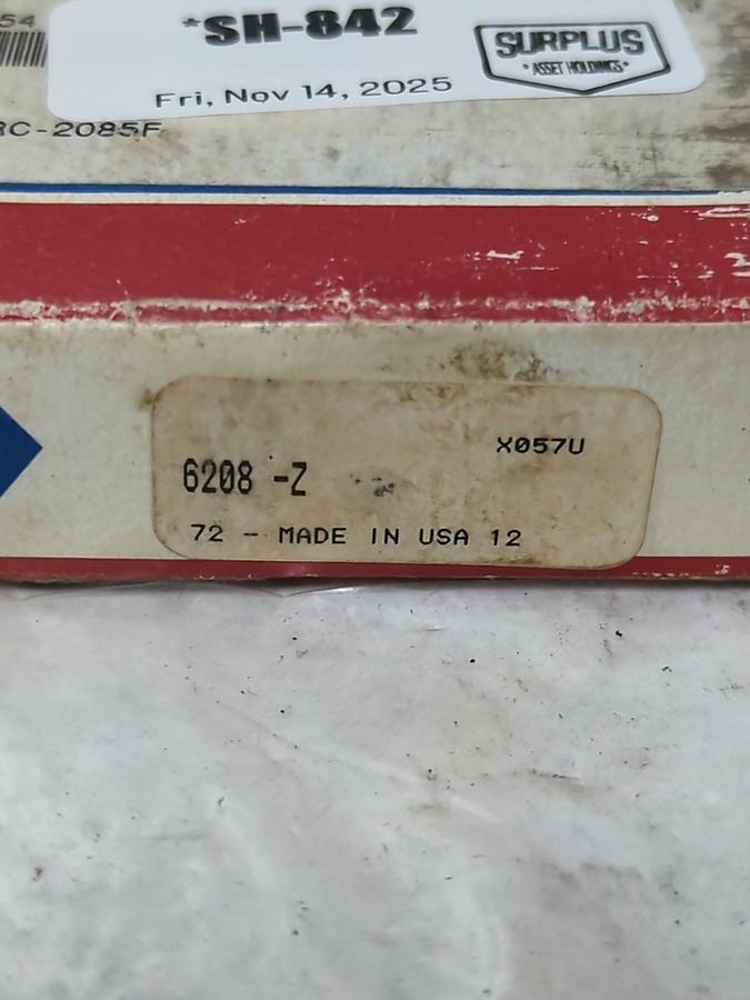 SKF,6208 Z,DEEP GROOVE BALL BEARING SINGLE METAL SHIELDED NOS