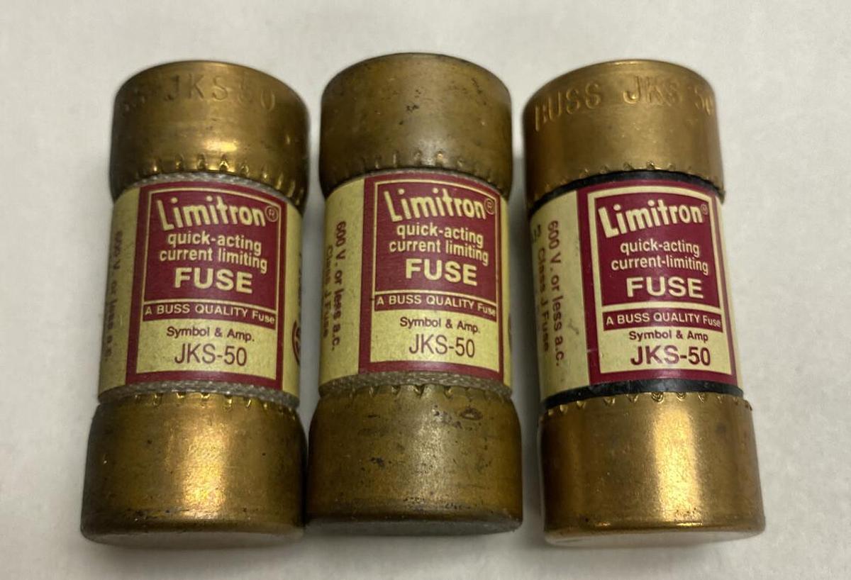 Cooper Bussmann,JKS-50,Fuse Lot of 3 NOS
