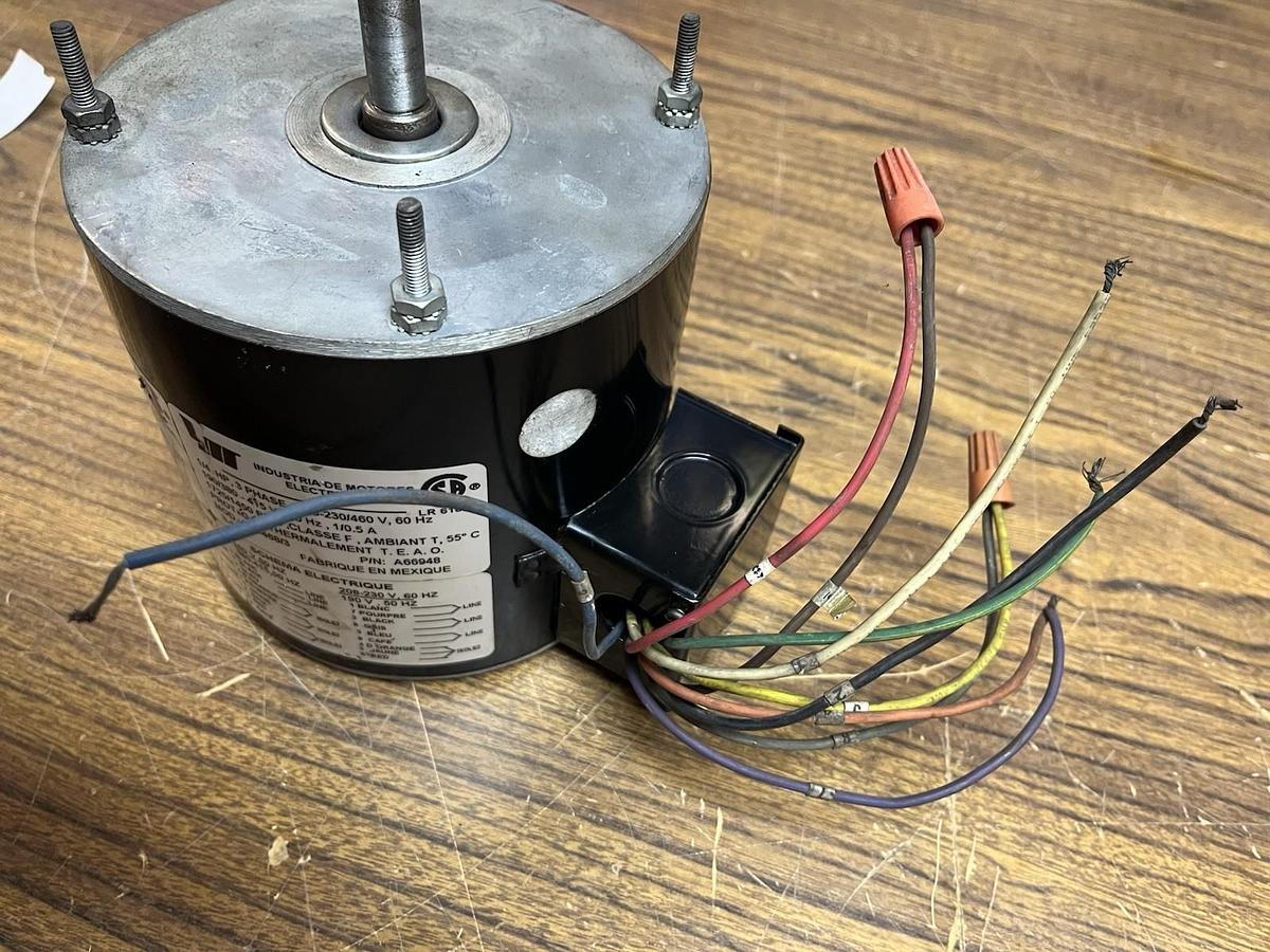 Used INDUSTRIA DE MOTORES,A66948,MOTOR 1/4HP 230/460V 3PH 1725RPM 3PH