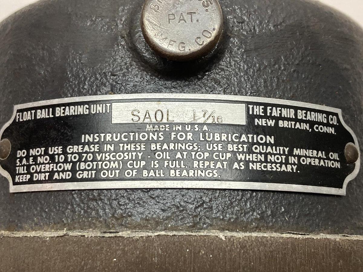 Used Fafnir,SA0L-1 7/16,Fixed Ball Bearing