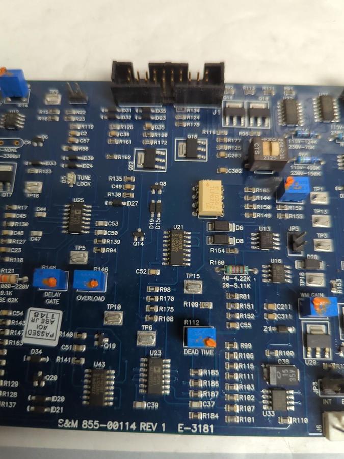 Used SONICS & MATERIALS,855-00114,CIRCUIT BOARD REV 1 PRE-OWNED