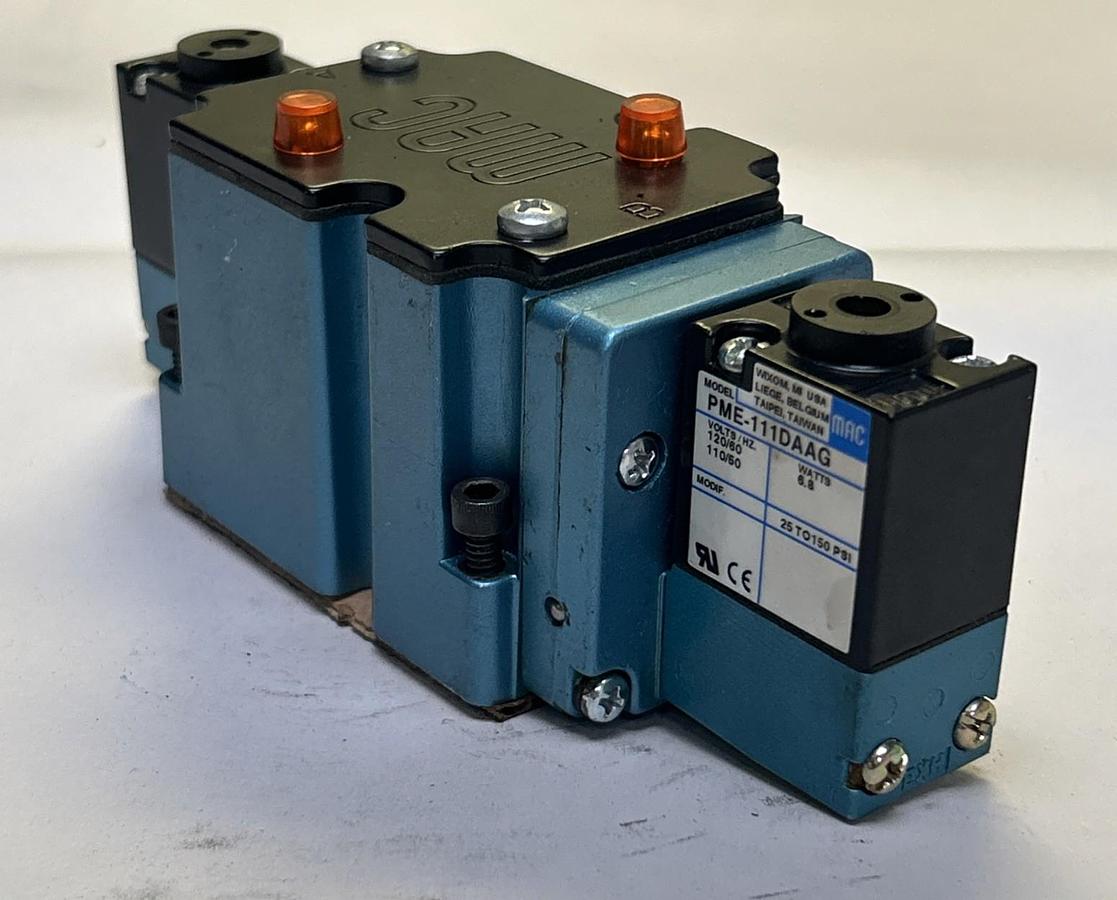 Used MAC VALVES,6333D-000-PM-111DA,PNEUMATIC SOLENOID VALVE