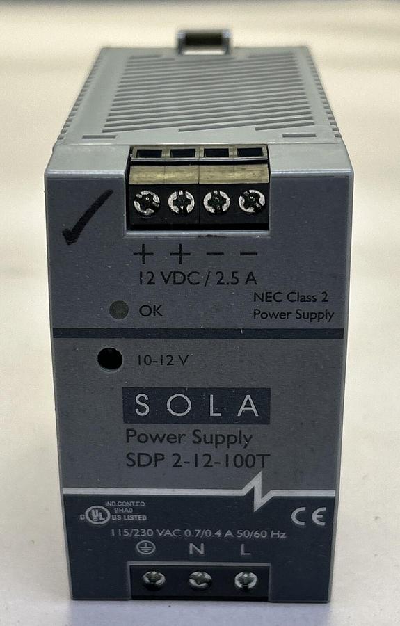 Used EMERSON SOLA,SDP2-12-100T,POWER SUPPLY 115/230V