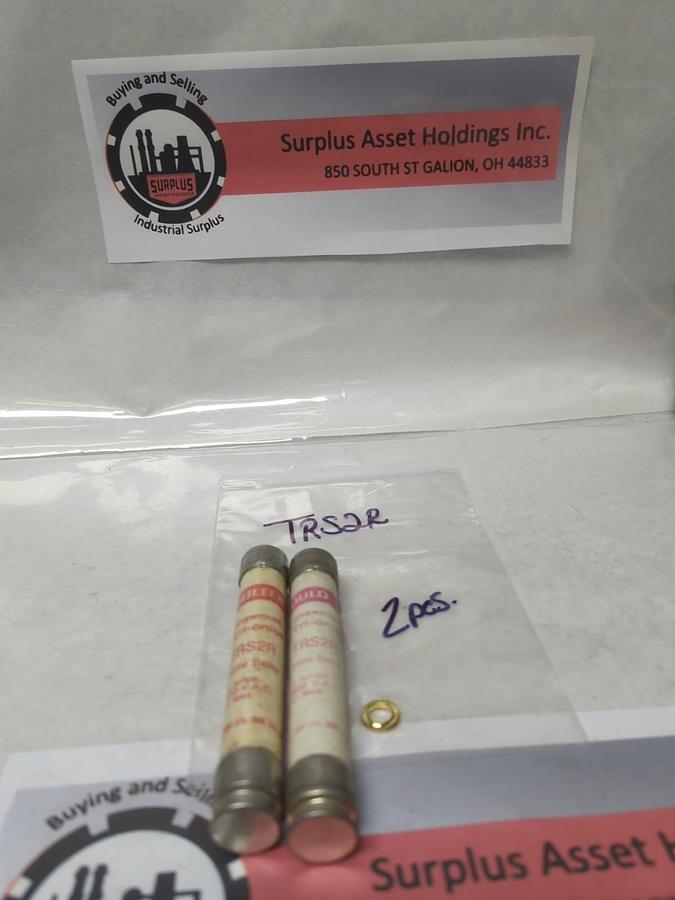 Used GOULD SHAWMUT,TRS2R,TRI-ONIC 2 AMP FUSE LOT OF 2 PRE-OWNED