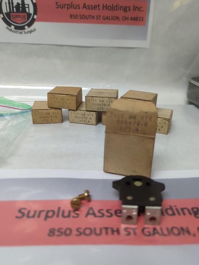 WESTINGHOUSE,966-479-H,TYPE MW OVERLOAD THERMAL HEATER RELAY LOT OF 8 NOS