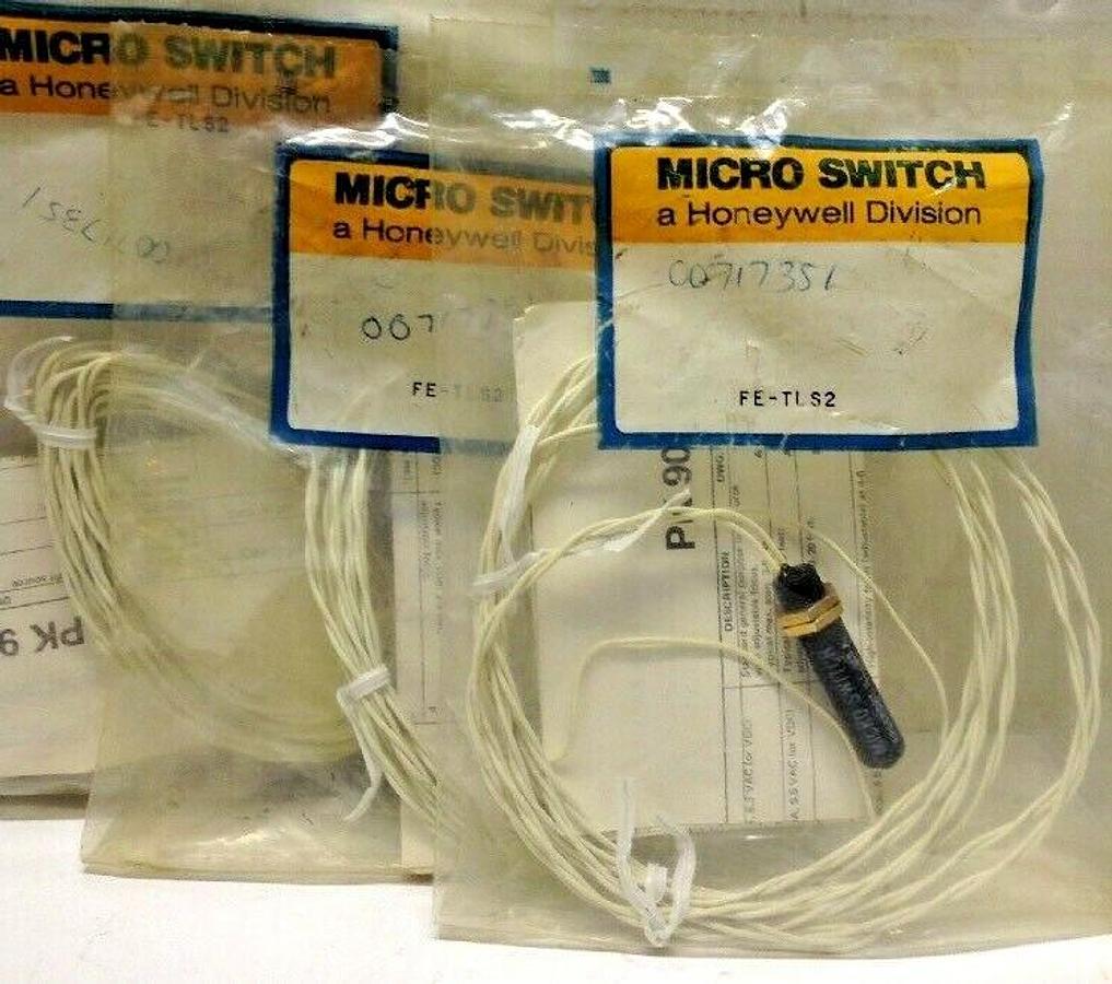 MICRO SWITCH HONEYWELL,FE-TLS2,Photoelectric Sensor Sealed Bags LOT OF 3