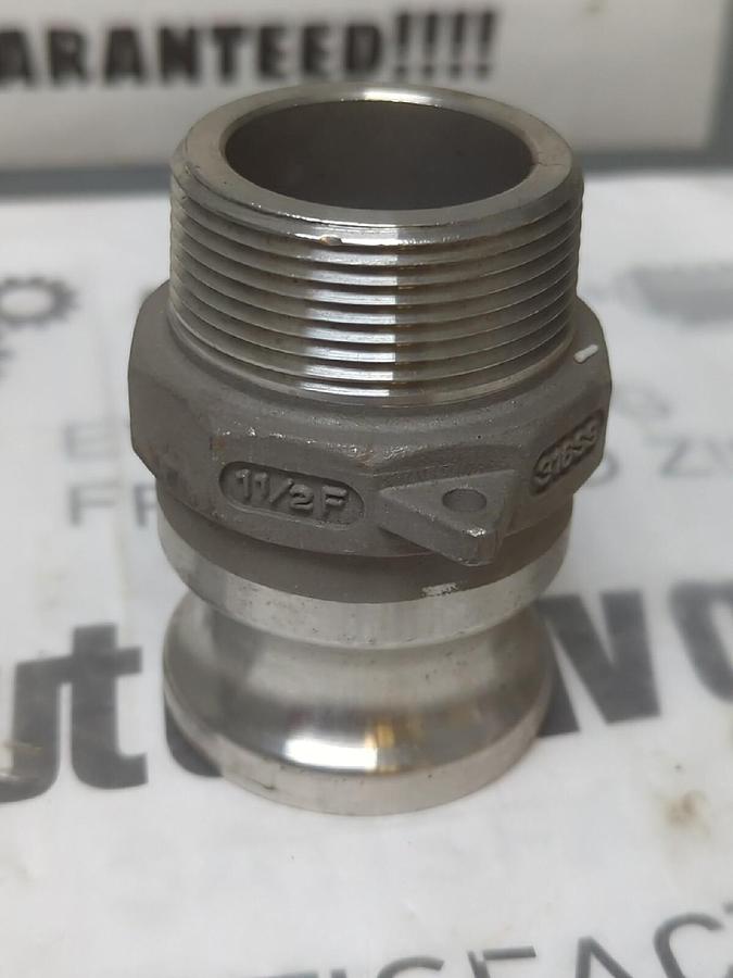 CAMLOCK,1-1/2 IN(F) ,STYLE F MALE COUPLER STAINLESS STEEL NOS