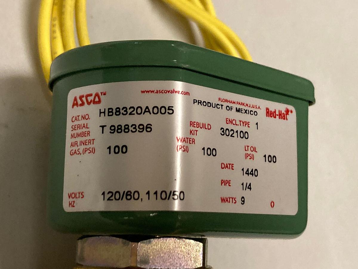 Asco,HB8320A005,Solenoid Valve 120V
