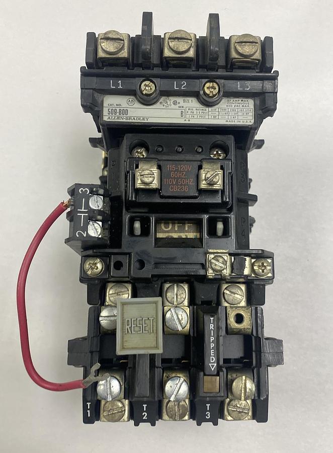 Used Allen-Bradley,509-B0D,Series B Starter Size 1 27A 600V