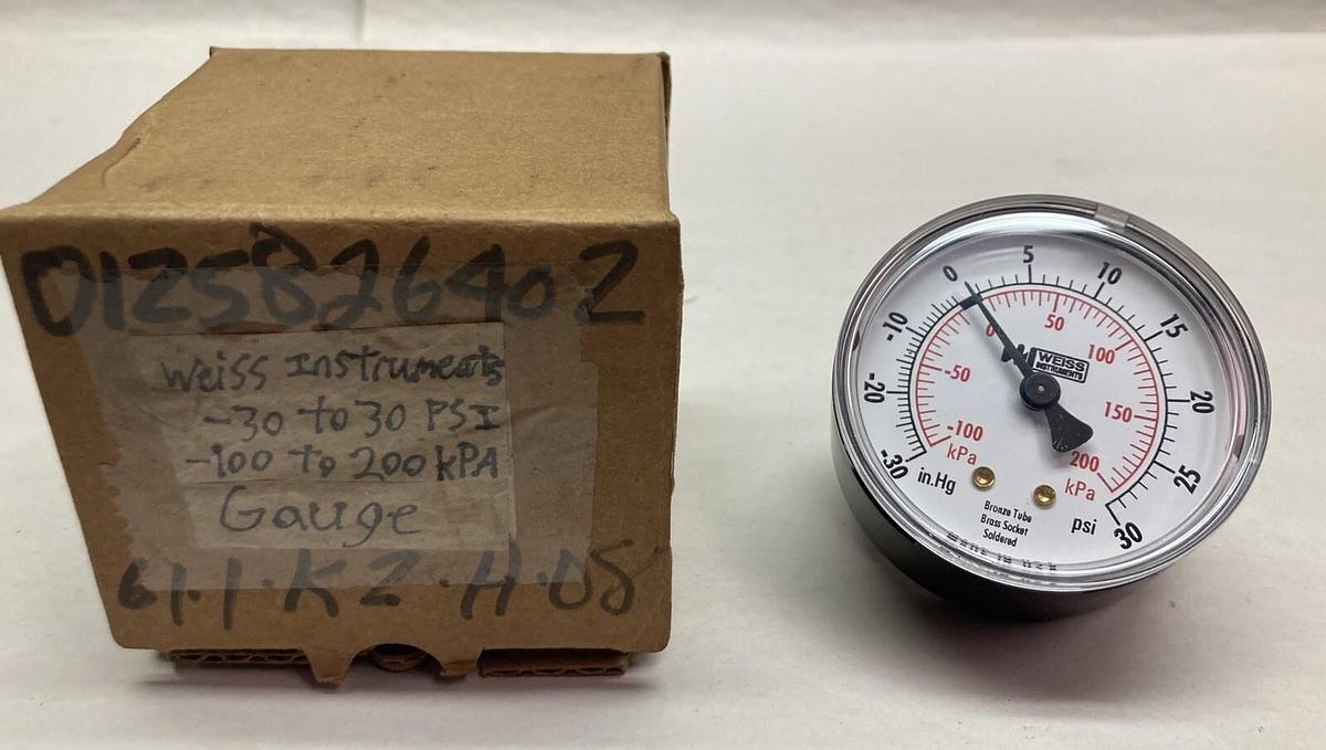 Weiss,-30 to 30PSI -100 to 200KPa,Pressure Gauge