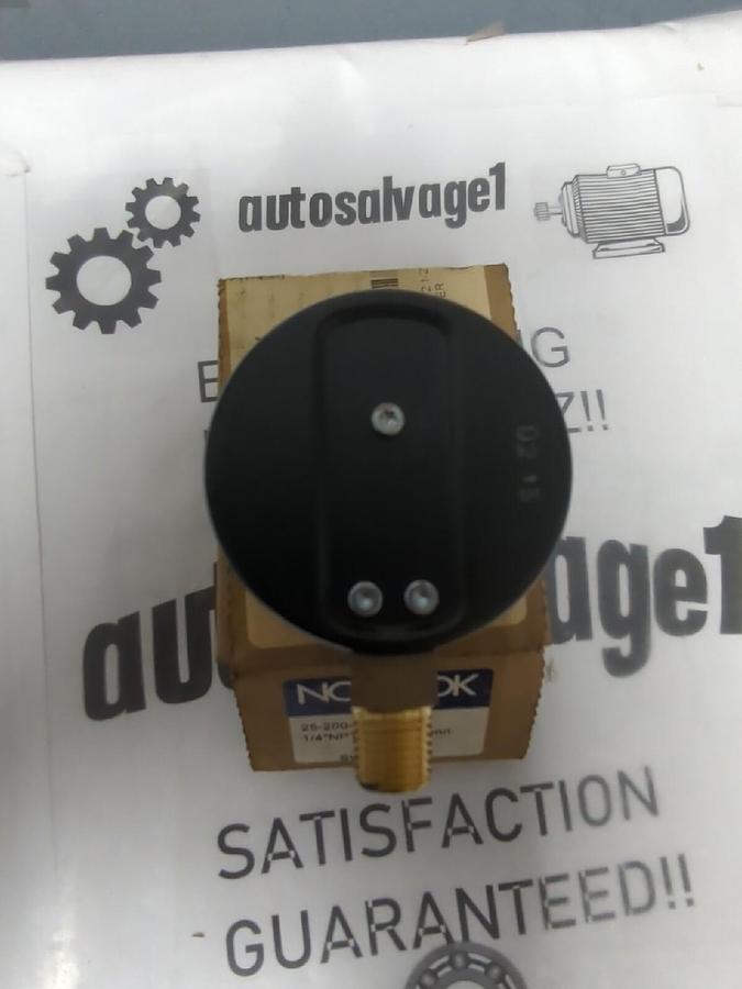 NOSHOK,25-200-10 PSI,1/4 IN NPT 2-1/2 IN  FACE BOTTOM CONNPRESSURE GAUGE NOS
