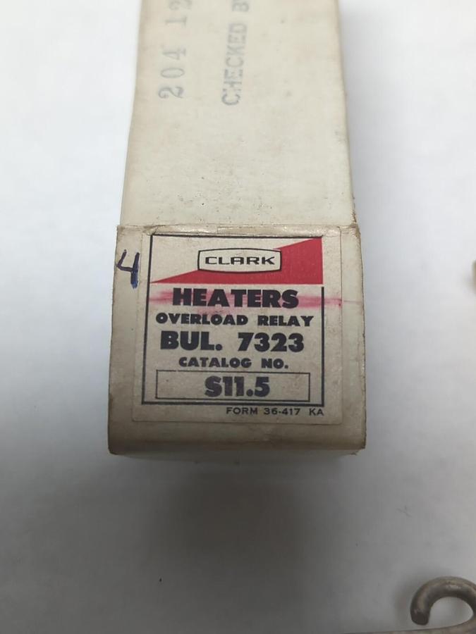 CLARK,S-11.5,OVERLOAD HEATER ELEMENT LOT OF 4 NOS