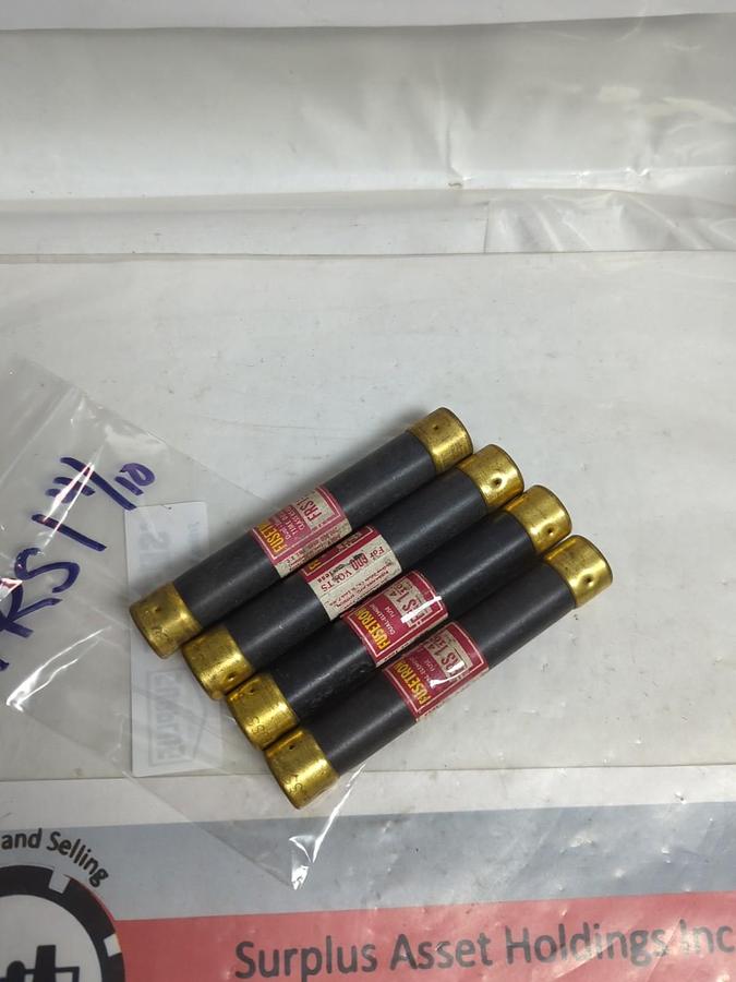 Used COOPER BUSSMANN,FRS-1-4/10,FUSETRON 1-4/10 AMP FUSE LOT OF 4 PRE-OWNED