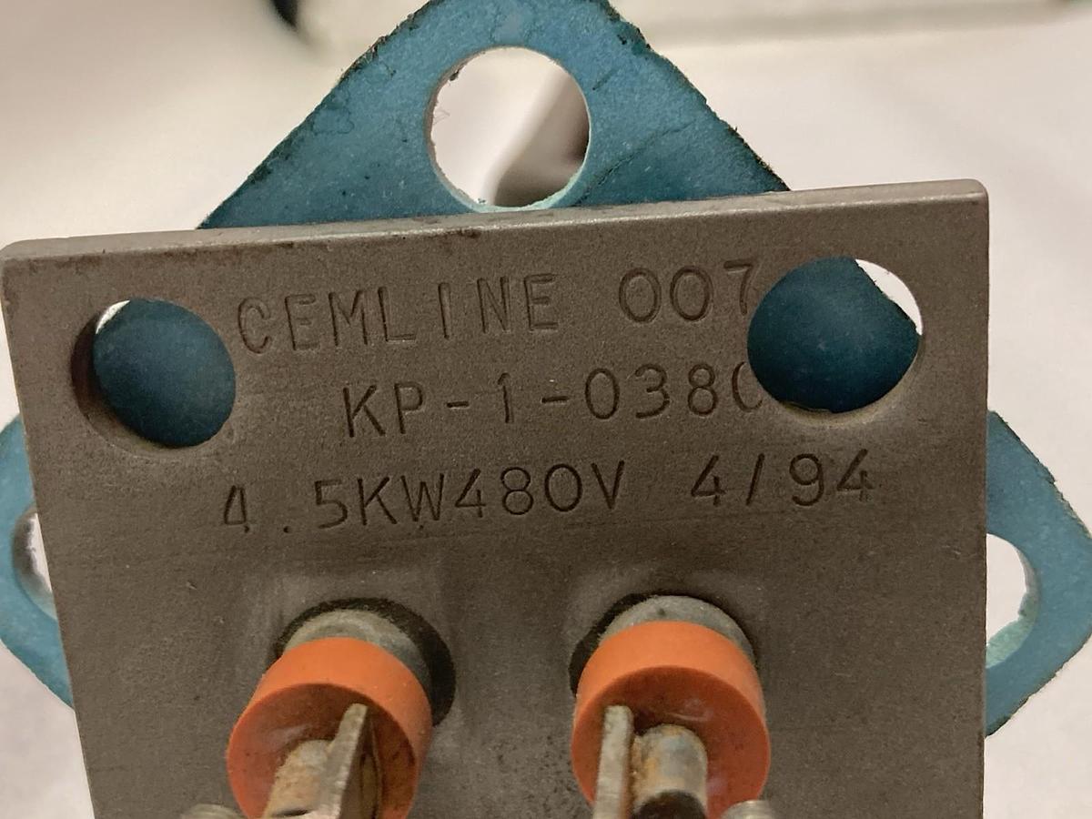 Used Cemline 007,KP-1-0380,Heating Element 4.5KW 480V 4/94