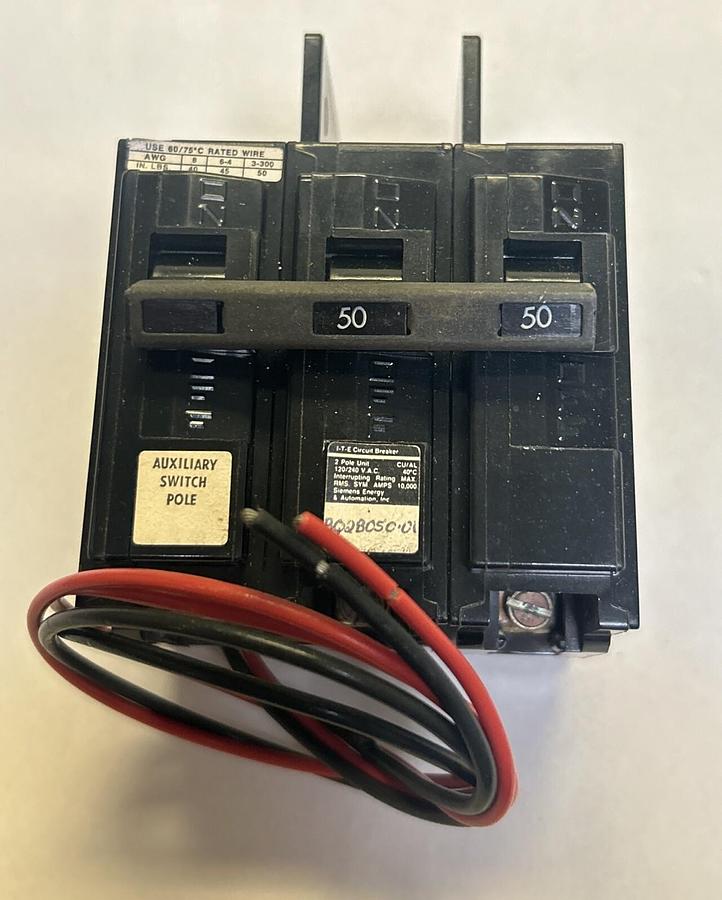 Used ITE,BQ2B05001,CIRCUIT BREAKER 50A 120/240V 3P