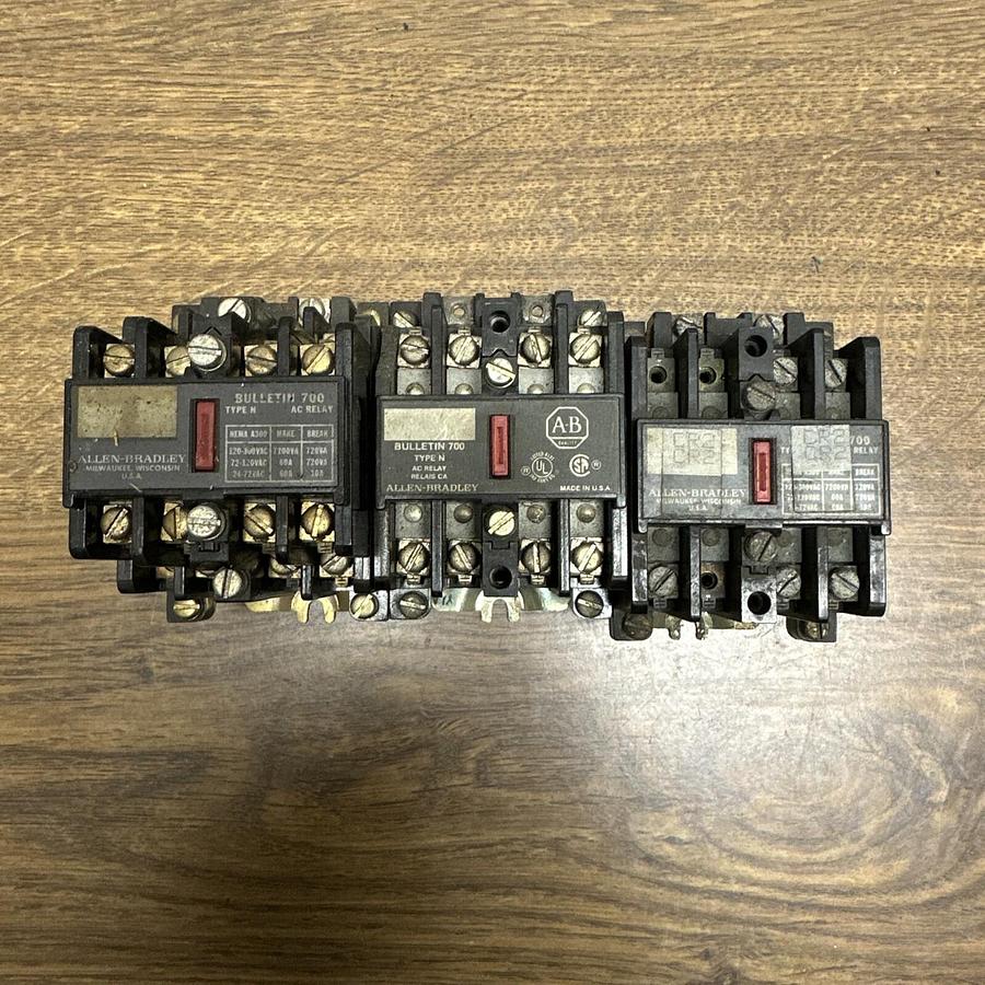 Used Allen Bradley,700-N400A1,AC Relay Ser C LOT of 3