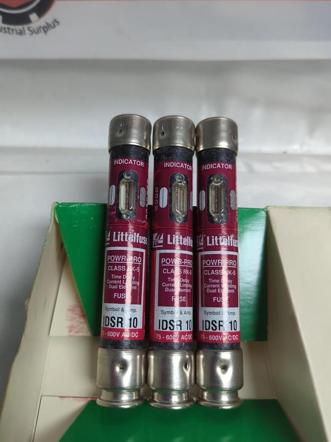 LITTELFUSE,IDSR10,INDICATOR FUSE 10 AMP LOT OF 3 NOS