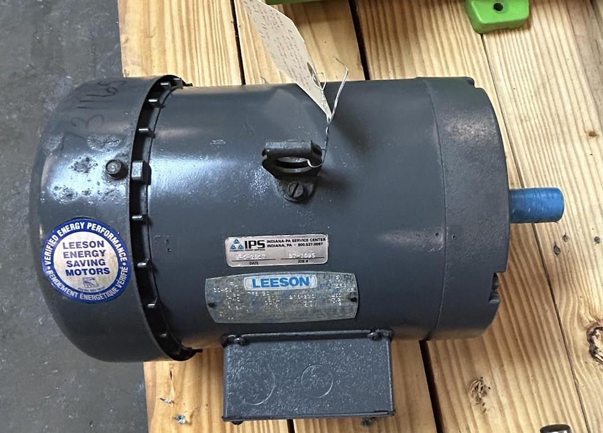 Used LEESEON,C184T17FB12C,MOTOR 5HP 1740RPM 208-230V F184T FRAME REFURBISHED