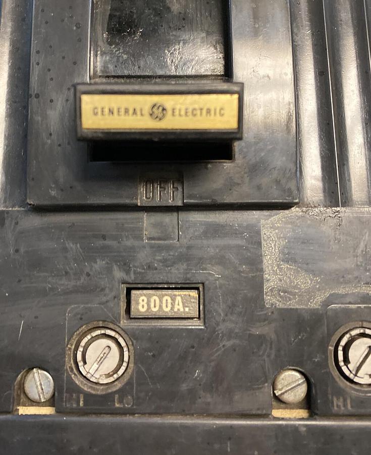 Used GE,E11592 185628-D,Circuit Breaker Frame 800AMP 600V 3 Pole