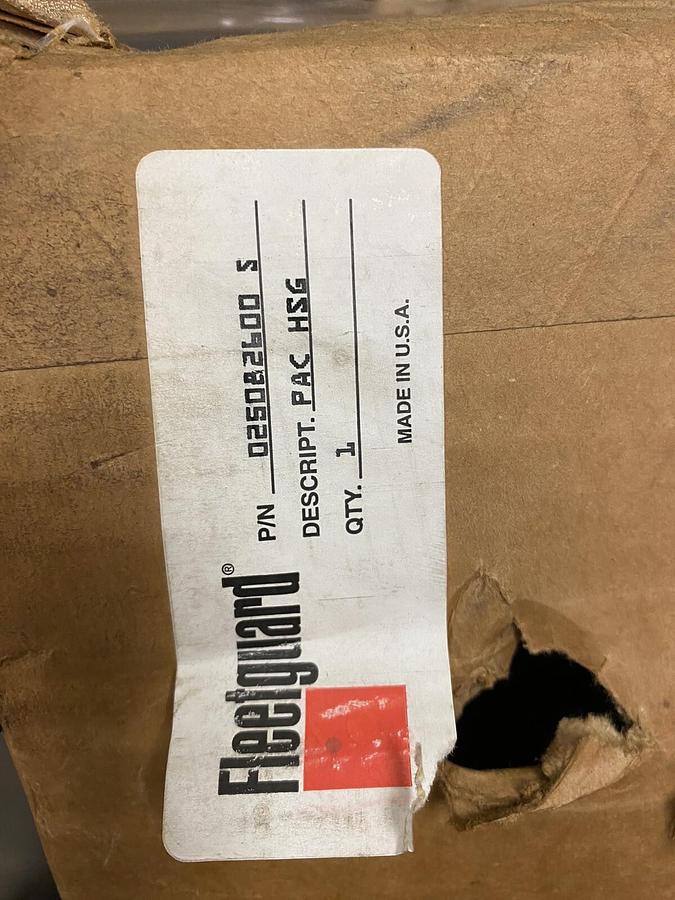 Used FLEETGUARD 25082600-S PAC FILTER HOUSING