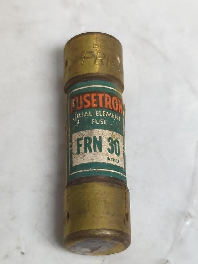 Used COOPER BUSSMANN,FRN30,FUSETRON 30 AMP FUSE LOT OF 3 PRE-OWNED