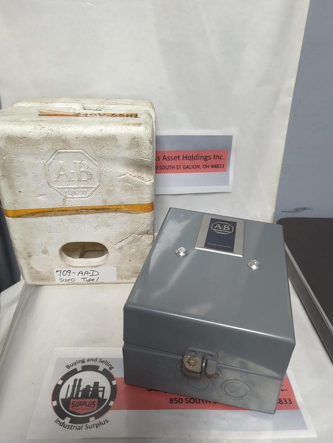 ALLEN BRADLEY,709-AAD,AC AUTOMATIC STARTER TYPE 1 SIZE 0 SERIES L NOS