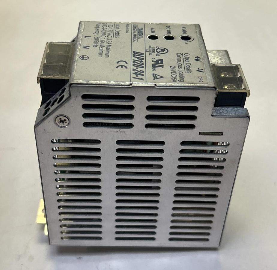 Used TDK LAMBDA,DLP120-24-1,POWER SUPPLY 24VDC 5A