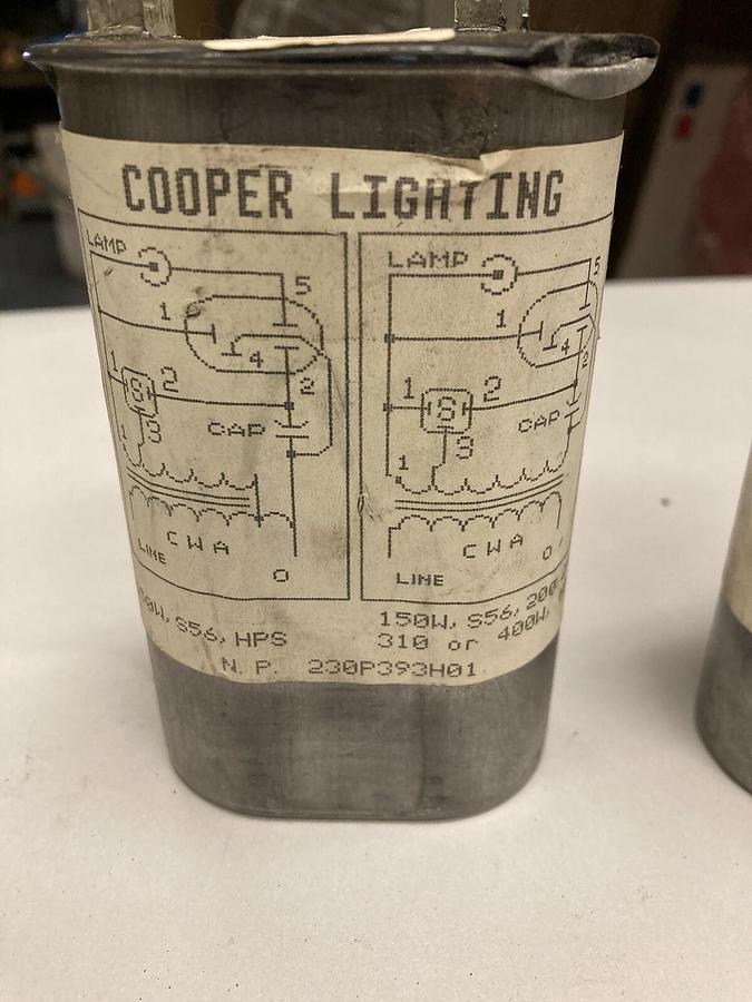 Used Cooper Lighting,220C211G05,Capacitor 150 Watts LOT OF 2