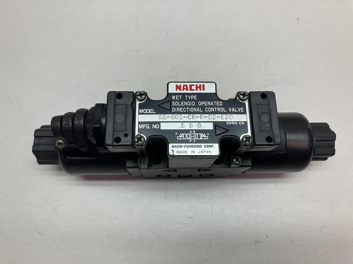 Used Nachi,SS-G01-C6-R-D2-E20,Solenoid Valve MFG 580 ED80-C6