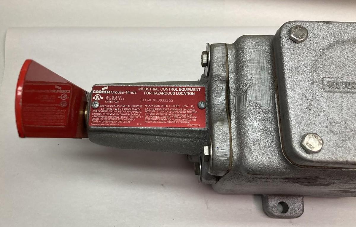 Used Cooper Crouse-Hinds,AFU0333 55,Control Switch 600Vac 20A
