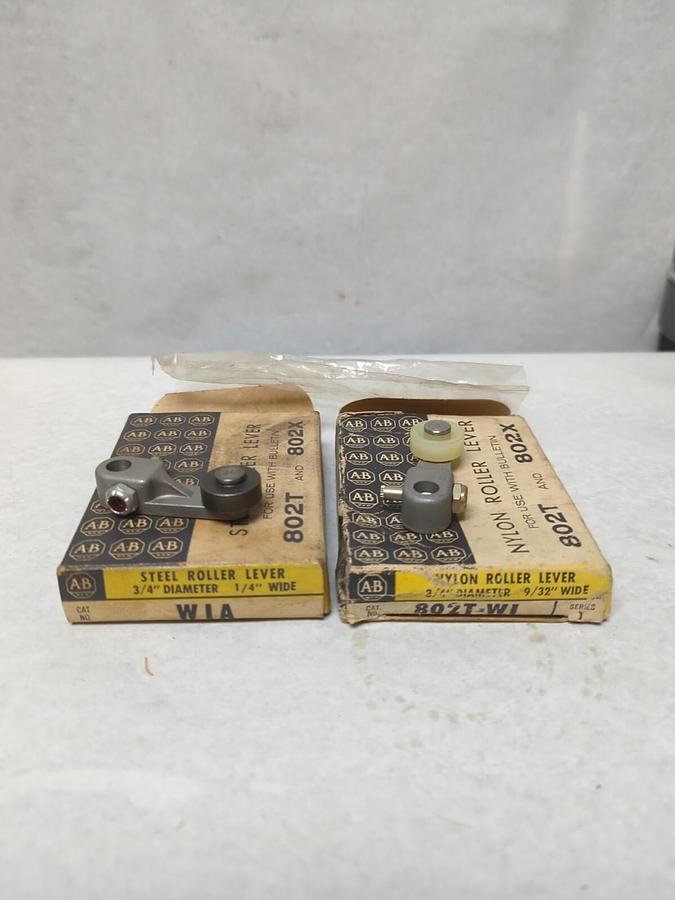 ALLEN-BRADLEY,802T-WIA-WIA,STEEL ROLLER LEVERS LOT OF 2 NOS