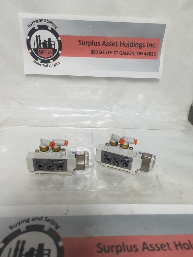 Used SMC,SY5160-5L0Z-N7,SOLENOID VALVE LOT OF 2 PRE-OWNED